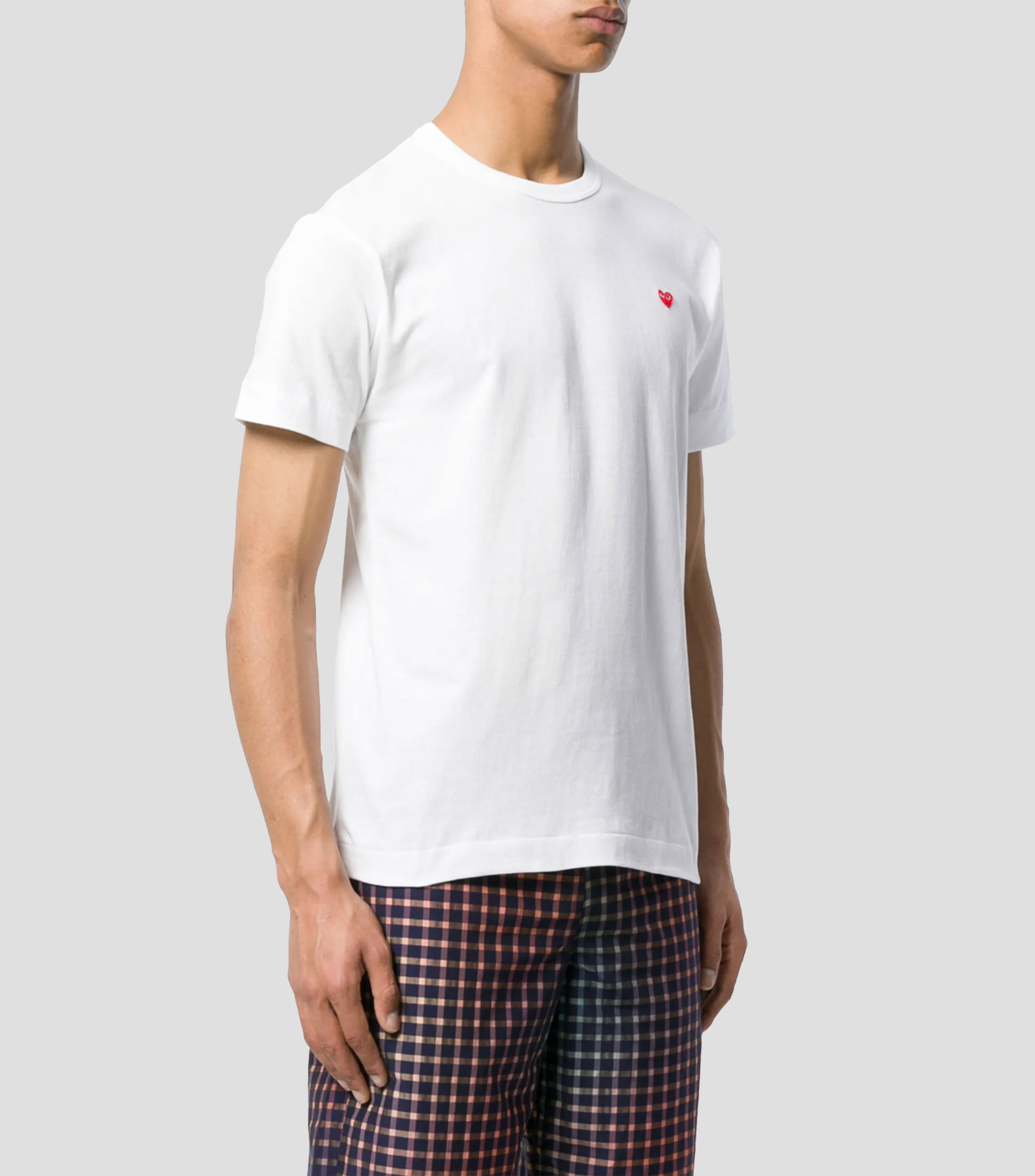 Playera cuello redondo manga corta con logotipo Hombre
